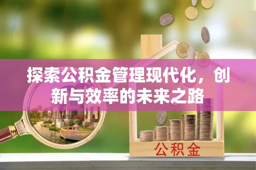 头屋探索公积金管理现代化，创新与效率的未来之路