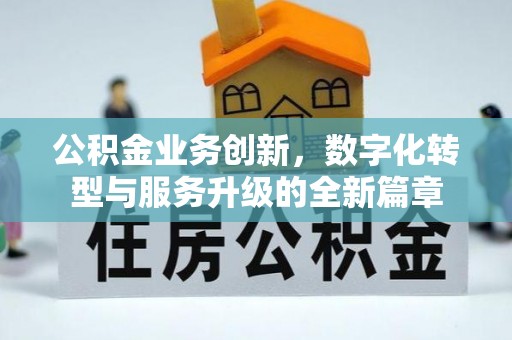 头屋公积金业务创新，数字化转型与服务升级的全新篇章